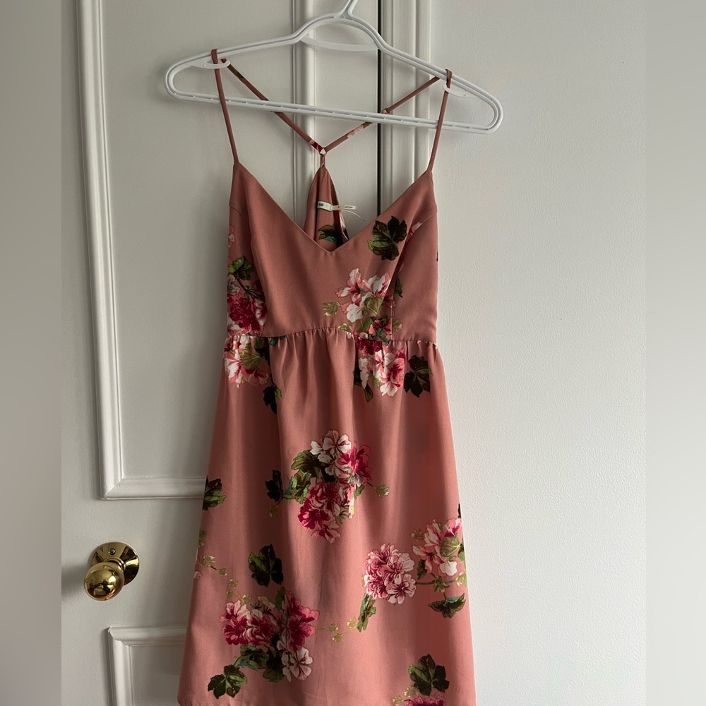 UO - Kimchi Blue - Pink Floral Tank Dress - Size 4
